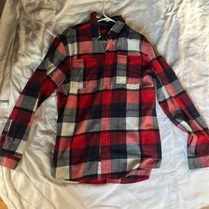 Red/Navy Blue Flannel